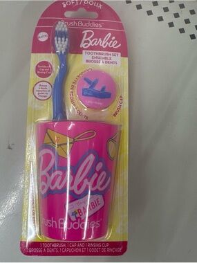 Barbie toothbrush set in packaging